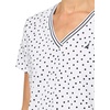 image:imageNautica Womens Solid VNeck Short Sleeve TShirt ShirtBright WhiteNight Sky