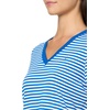 image:imageNautica Womens Solid VNeck Short Sleeve TShirt ShirtCeruleanWhiteWhite