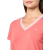 image:imageNautica Womens Solid VNeck Short Sleeve TShirt ShirtCoralie