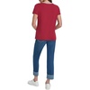 image:imageNautica Womens Solid VNeck Short Sleeve TShirt ShirtCrimson