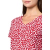 image:imageNautica Womens Solid VNeck Short Sleeve TShirt ShirtHaute Red Multi