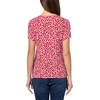 image:imageNautica Womens Solid VNeck Short Sleeve TShirt ShirtHaute Red Multi