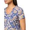 image:imageNautica Womens Solid VNeck Short Sleeve TShirt ShirtMarina Blue Multi