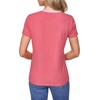 image:imageNautica Womens Solid VNeck Short Sleeve TShirt ShirtMineral Red