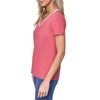 image:imageNautica Womens Solid VNeck Short Sleeve TShirt ShirtMineral Red