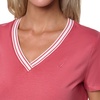 image:imageNautica Womens Solid VNeck Short Sleeve TShirt ShirtMineral Red
