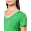 image:imageNautica Womens Solid VNeck Short Sleeve TShirt ShirtNew Leaf Green