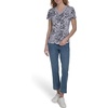 image:imageNautica Womens Solid VNeck Short Sleeve TShirt ShirtNew Night Sky Bright White
