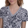image:imageNautica Womens Solid VNeck Short Sleeve TShirt ShirtNew Night Sky Bright White