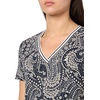 image:imageNautica Womens Solid VNeck Short Sleeve TShirt ShirtNight Sky White Cap