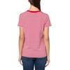 image:imageNautica Womens Solid VNeck Short Sleeve TShirt ShirtScarletBright White