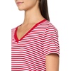 image:imageNautica Womens Solid VNeck Short Sleeve TShirt ShirtScarletBright White