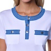 image:imageNautica Womens Solid VNeck Short Sleeve TShirtBright White