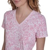image:imageNautica Womens Solid VNeck Short Sleeve TShirtEnglish Rose Multi