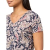 image:imageNautica Womens Solid VNeck Short Sleeve TShirtNight Sky Multi