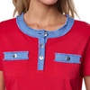 image:imageNautica Womens Solid VNeck Short Sleeve TShirtScarlet