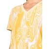 image:imageNautica Womens Stripe VNeck Short Sleeve TShirtGoldenrodWhite