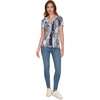 image:imageNautica Womens Stripe VNeck Short Sleeve TShirtNight SkyBright White