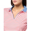 image:imageNautica Womens Striped Long Sleeve Knit Double Collar ShirtCoralieBright White