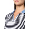 image:imageNautica Womens Striped Long Sleeve Knit Double Collar ShirtNight SkyBright White