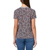 image:imageNautica Womens Tipped Short Sleeve VNeck Shirt Night Sky Multi Small