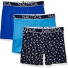 image:imageNautica Mens 3Pack Classic Cotton Stretch Boxer BriefsAero BlueSea CobaltAnchor Peacoat