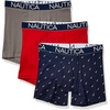 Nautica Red/Platinum Grey/Sail Print Peacoat