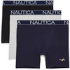 image:imageNautica Mens 3pack Cotton Stretch Limited Edition Boxer BriefsHeather GreyPeacoatBlack