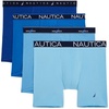 image:imageNautica Mens 4 Pack Limited Edition Cotton Stretch Boxer BriefsSurf the WebPro BlueAero BlueAlaskan Blue Assorted Wb