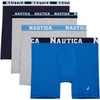image:imageNautica Mens 4 Pack Limited Edition Stretch Boxer BriefsPeacoat2 Heather GreyPro Blue  Assorted Wb