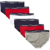 image:imageNautica Mens 6 Pack Classic Cotton Fly Front BriefsPeacoatNautica RedHeather GreyWhite 6 Pack