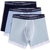 image:imageNautica Mens Classic Cotton 3Pack Boxer BriefsPeacoatFeder StripeBreton Stripe