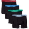image:imageNautica Mens Classic Cotton 4pack Boxer BriefsBlack  RoseClear SkyNoonDeep Mint Wb