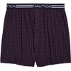 image:imageNautica Mens Classic Cotton Loose Knit Boxer2 Way Anchor Print Peacoatnautica Red