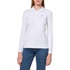 image:imageNautica Womens Long Sleeve Solid Collared Polo ShirtBright White