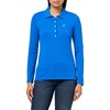 image:imageNautica Womens Long Sleeve Solid Collared Polo ShirtCerulean