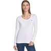 image:imageNautica Womens Long Sleeve Solid Scoop Neck Cotton TShirtBright White