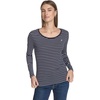 image:imageNautica Womens Long Sleeve Striped Scoop Neck TShirtNight SkyBright White