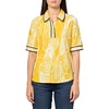 image:imageNautica Womens Short Sleeve Knit Paisley Print Collared PoloGoldenrodIvory