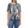 image:imageNautica Womens Short Sleeve Knit Paisley Print Collared PoloNight SkyIvory