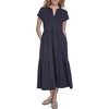 image:imageNautica Womens Short Sleeve Midi Tiered Solid DressNight Sky