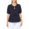 image:imageNautica Womens Short Sleeve Peplum Solid Bow Detail TopNight Sky