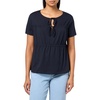 image:imageNautica Womens Short Sleeve Tie Front Knit TopNight Sky