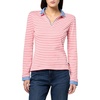 image:imageNautica Womens Striped Long Sleeve Knit Double Collar ShirtCoralieBright White