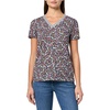 image:imageNautica Womens Tipped Short Sleeve VNeck Shirt Night Sky Multi Small