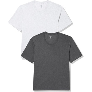 image:imageNautica Mens 3Pack Heathered Soft Stretch Cotton Crew Neck TShirts2 SnowCharcoal Heather