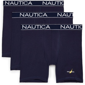 image:imageNautica Mens 3pack Cotton Stretch Limited Edition Boxer BriefsPeacoat