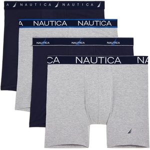 image:imageNautica Mens 4 Pack Limited Edition Cotton Stretch Boxer Briefs2 Peacoat2 Heather Grey Assorted Wb