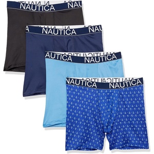 image:imageNautica Mens 4 Pack Micro Boxer BriefsBlackPeacoatAero BlueAnchor Print