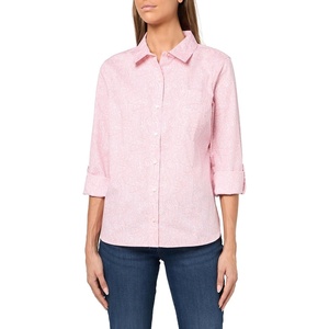 image:imageNautica Womens Button Front Long Sleeve Roll Tab ShirtBridal Rose Multi